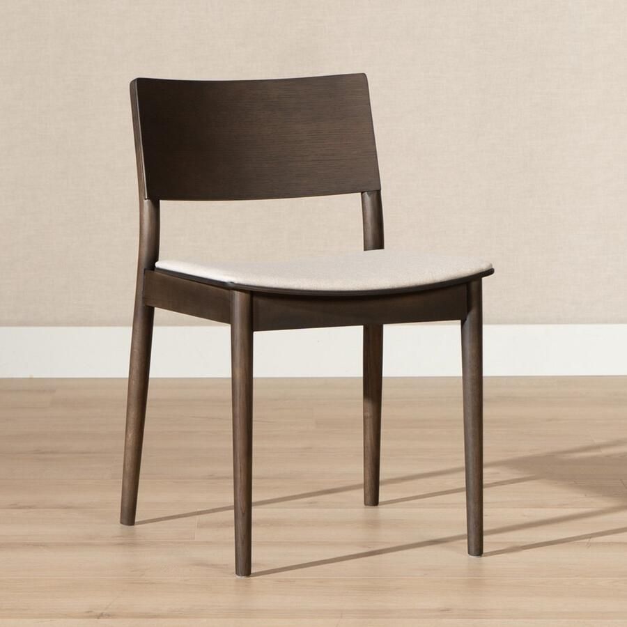 Bronx71 Scandinavische eetkamerstoel Elio walnoot off white stoel