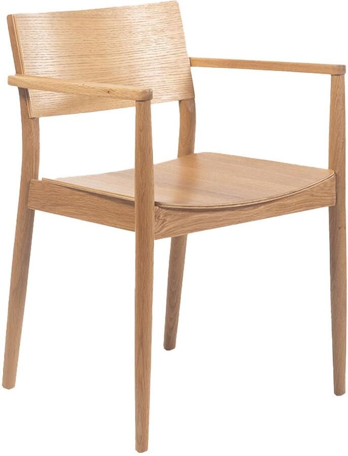 Bronx71 Scandinavische eetkamerstoel Iza naturel eiken stoel - Foto 2