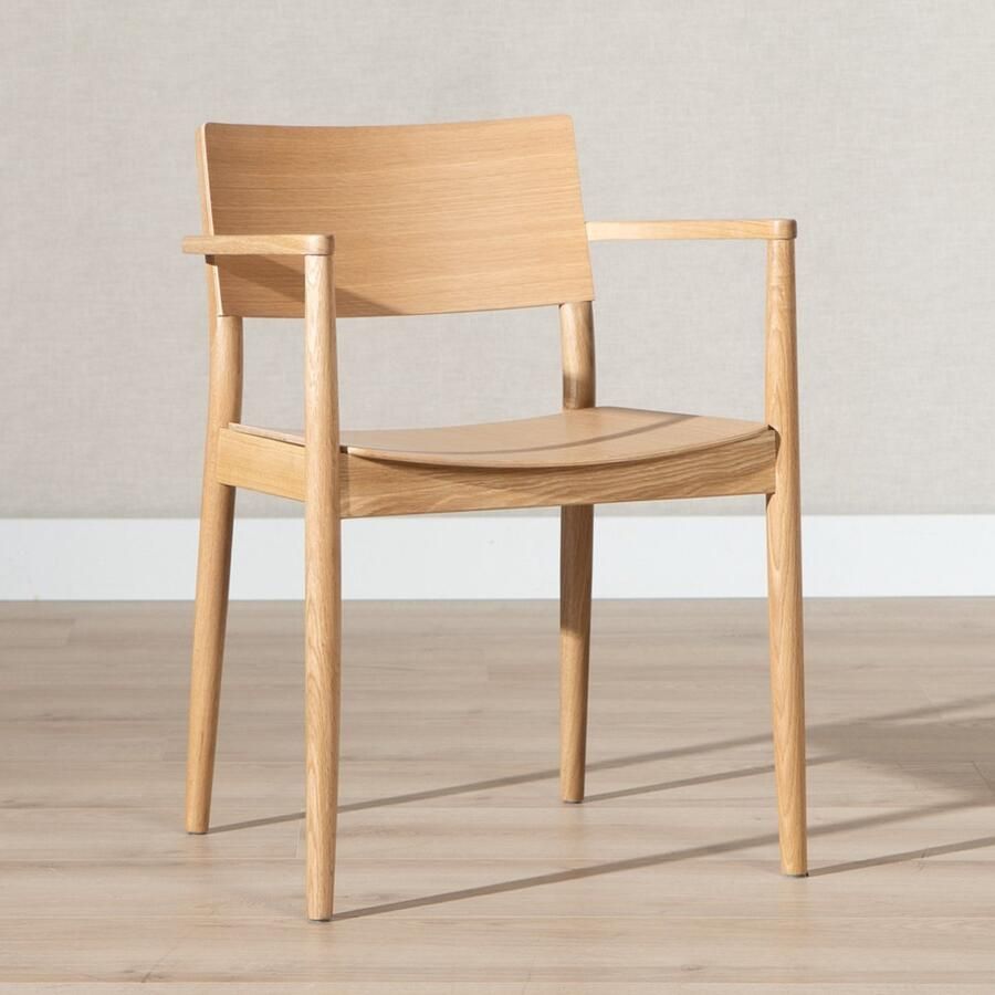 Bronx71 Scandinavische eetkamerstoel Iza naturel eiken stoel