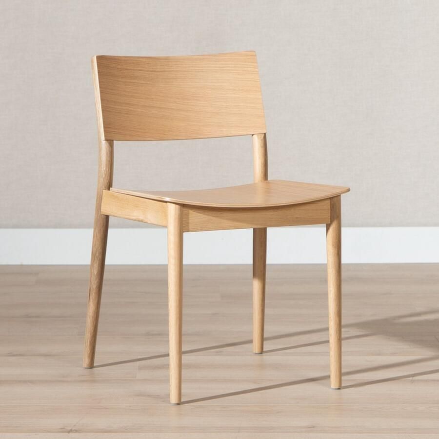 Bronx71 Scandinavische eetkamerstoel Juno naturel eiken stoel