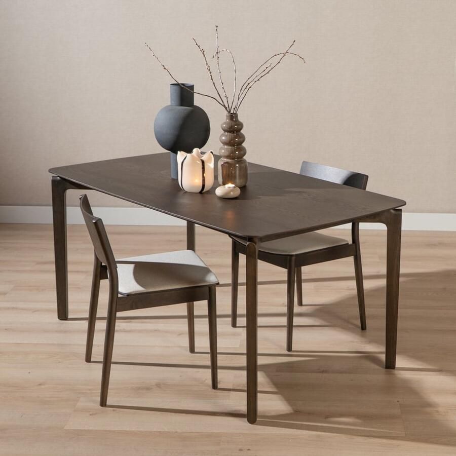 Bronx71 Scandinavische eettafel Cala walnoot 220 x 100 cm