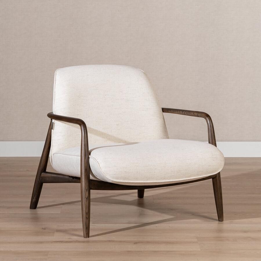 Bronx71 Scandinavische fauteuil Vidar linnen off white