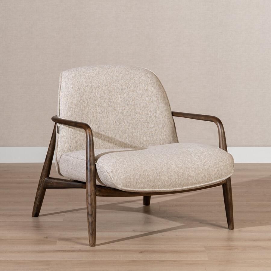 Bronx71 Scandinavische fauteuil Vidar linnen taupe