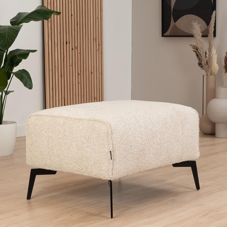 Bronx71 Scandinavische hocker Vegas bouclé beige.