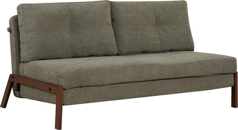 Bronx71 Slaapbank 2 persoons Mikko gerecyclede stof groen Logeerbed Vouwbed Slaapstoel Zetelbed - Foto 2