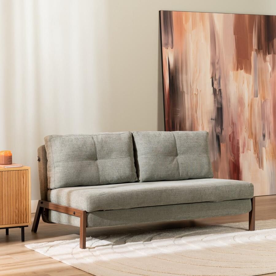 Bronx71 Slaapbank 2 persoons Mikko gerecyclede stof groen Logeerbed Vouwbed Slaapstoel Zetelbed