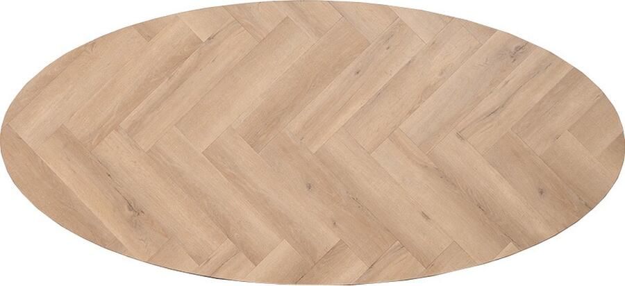 Bronx71 Tafelblad ovaal visgraat Mati PVC 280 x 110 cm.