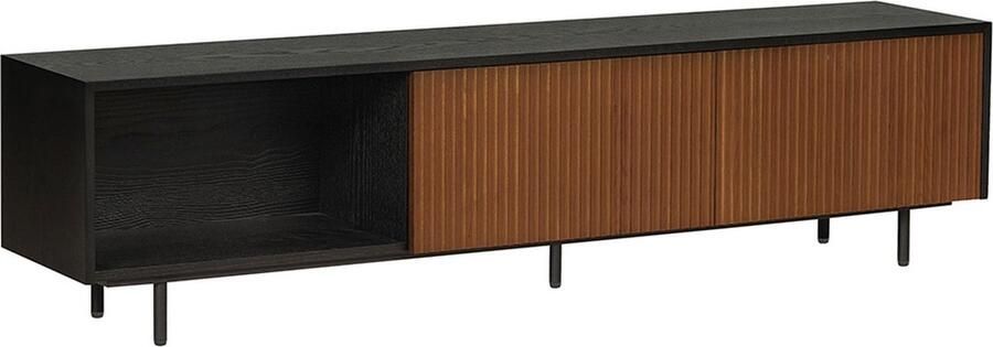 Bronx71 Tv-meubel Ray zwart|rustiek eiken 180 cm - Foto 2