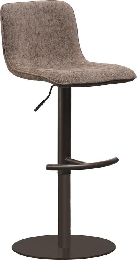 Bronx71 Velvet barkruk Jack bruin 60-82 cm barstoel - Foto 2