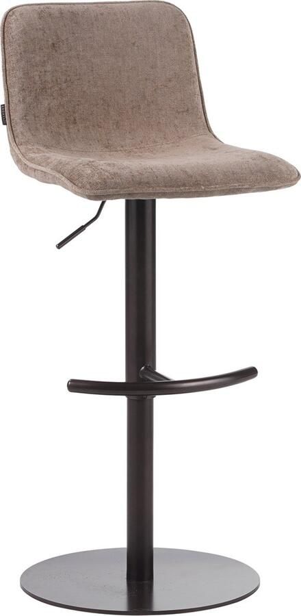 Bronx71 Velvet barkruk Jack taupe 60-82 cm barstoel - Foto 2