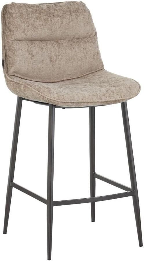 Bronx71 Velvet barkruk Trevi taupe barstoel - Foto 2