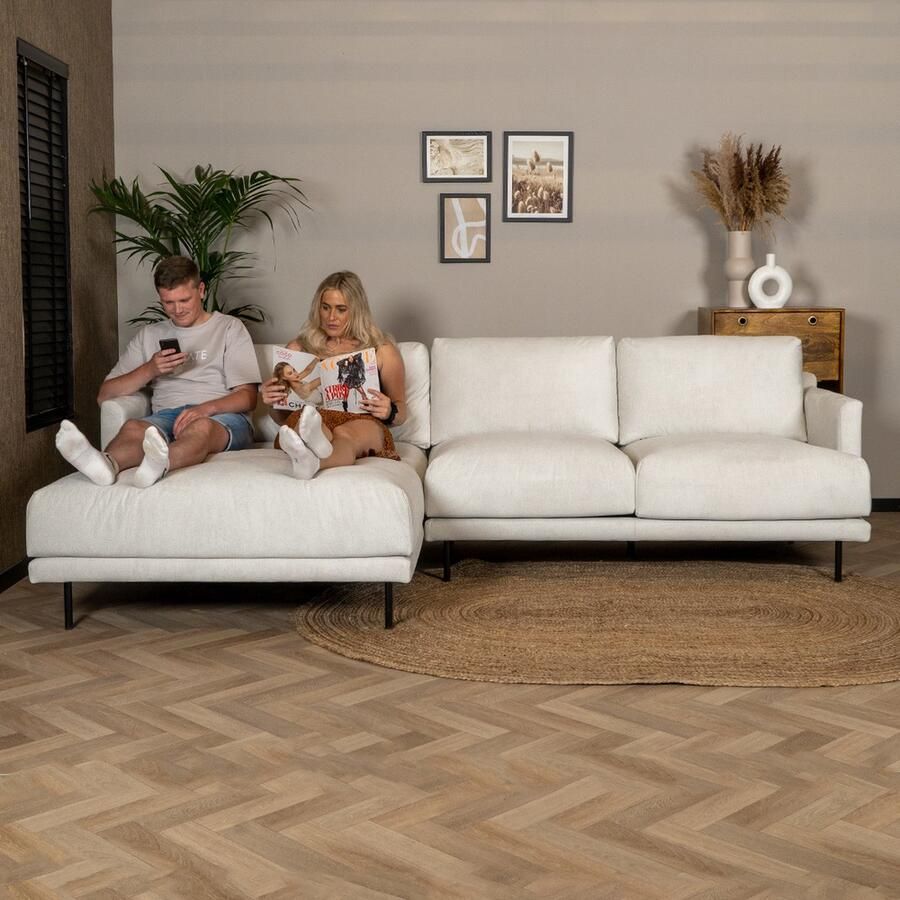 Bronx71 Velvet hoekbank Denver donkergroen links. - Foto 2