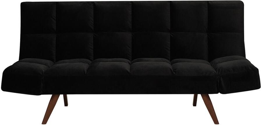 Bronx71 Velvet slaapbank 1 5 persoons Timo zwart Logeerbed Vouwbed Slaapstoel Zetelbed