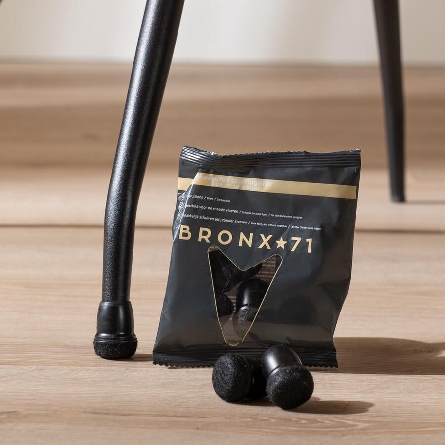 Bronx71 Vloerbeschermer set (voor 4 poten) zwart Ø14-19 mm