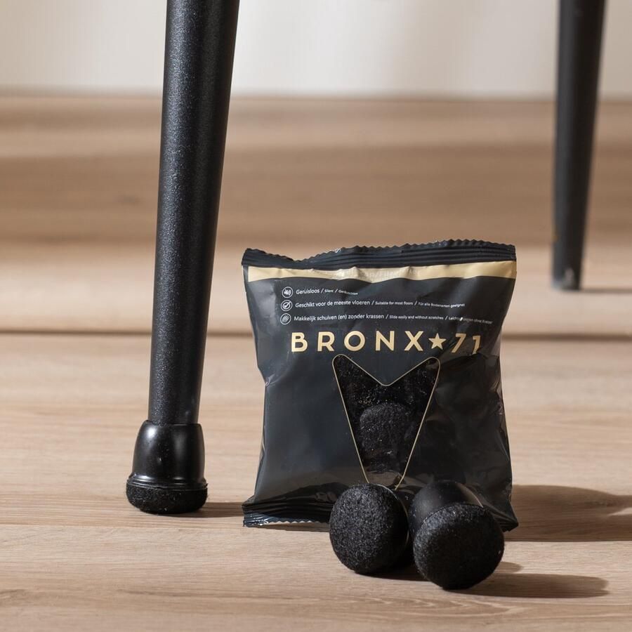 Bronx71 Vloerbeschermer set (voor 4 poten) zwart Ø19-25 mm