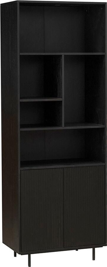 Bronx71 Wandkast Bradley zwart eiken 80x220 cm