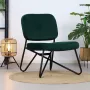 Bronx71 Fauteuil velvet Julia donkergroen Zetel 1 persoons Relaxstoel Kleine fauteuil groen - Thumbnail 3