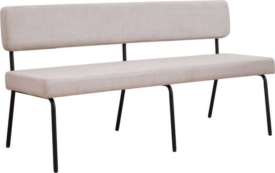 Bronx71 Scandinavische eetkamerbank Espen beige gerecyclede stof