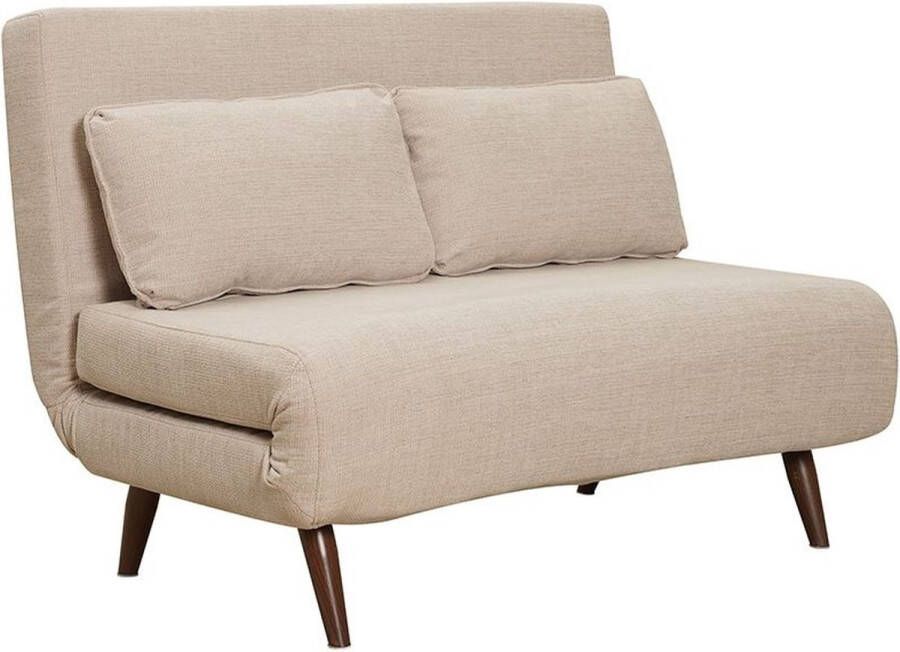 Bronx71 Slaapbank 1 5 persoons Kristian gerecyclede stof beige Logeerbed Vouwbed Slaapstoel Zetelbed - Foto 2