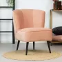 Bronx71 Velvet fauteuil roze Lyla Zetel 1 persoons Relaxstoel Kleine fauteuil Velvet stof - Thumbnail 2