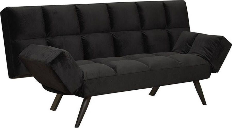 Bronx71 Velvet slaapbank 1 5 persoons Timo zwart Logeerbed Vouwbed Slaapstoel Zetelbed - Foto 2