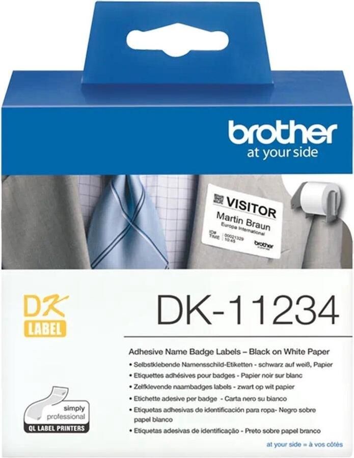 Brother DK-11234 printeretiket Wit Zelfklevend printerlabel