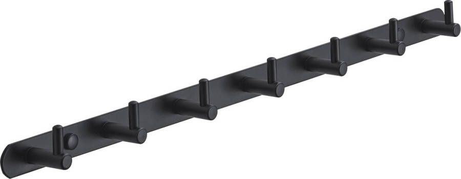 Brute Strength RVS Kapstok 7 haaks 54 cm Mat Zwart Wandkapstok Hangende Design Muurkapstok Handdoekrek