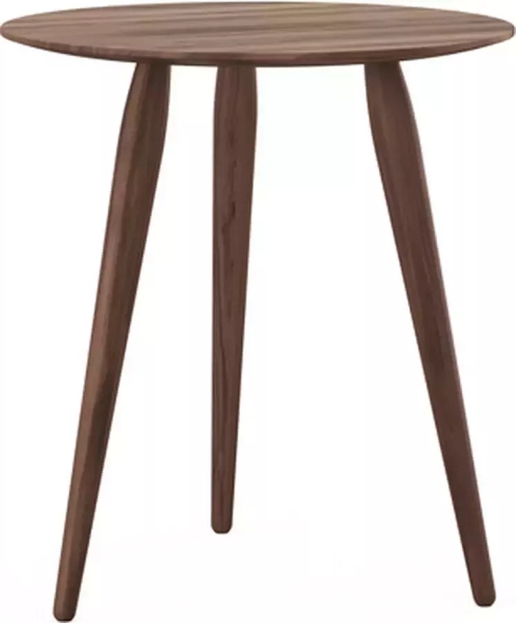 Bruunmunch Playround Bijzettafel plaat hout walnoot natuur geolied Hoogte 50 cm Ø 45 cm