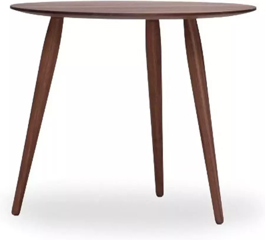 Bruunmunch Playround Bijzettafel plaat hout Hoogte 38 cm Ø 52 cm walnoot natuur geolied