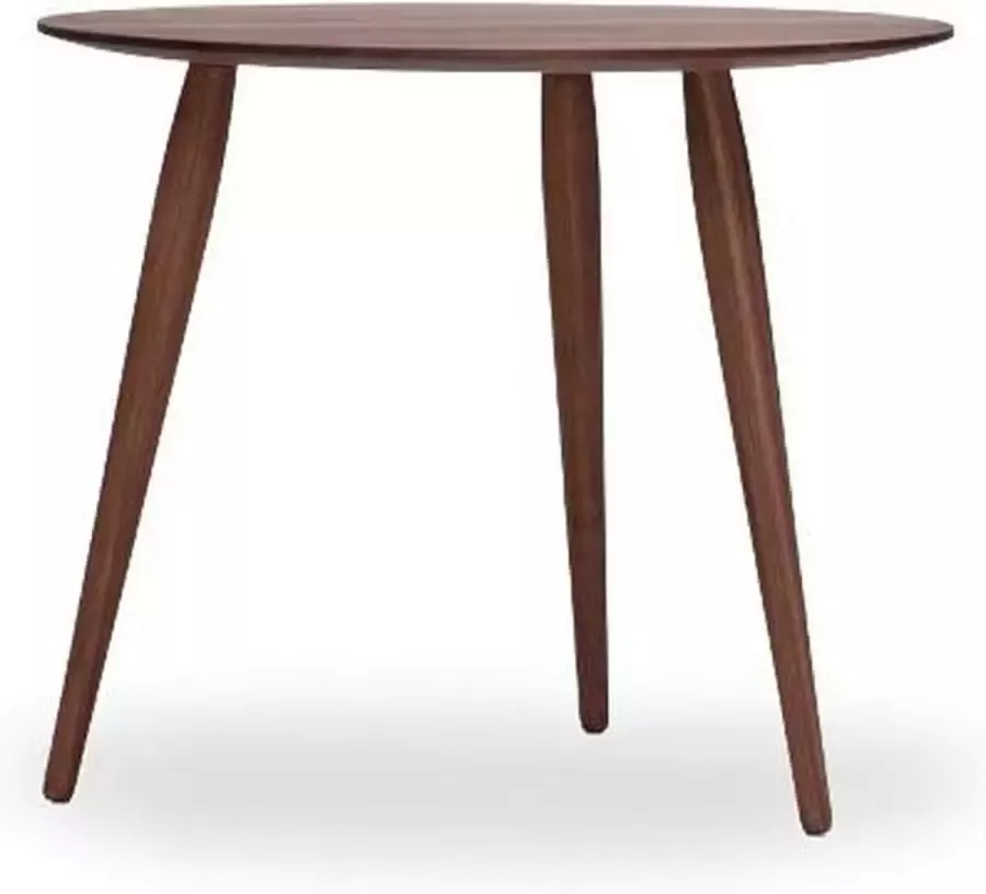 Bruunmunch Playround Bijzettafel plaat hout walnoot natuur geolied Hoogte 50 cm Ø 45 cm - Foto 2