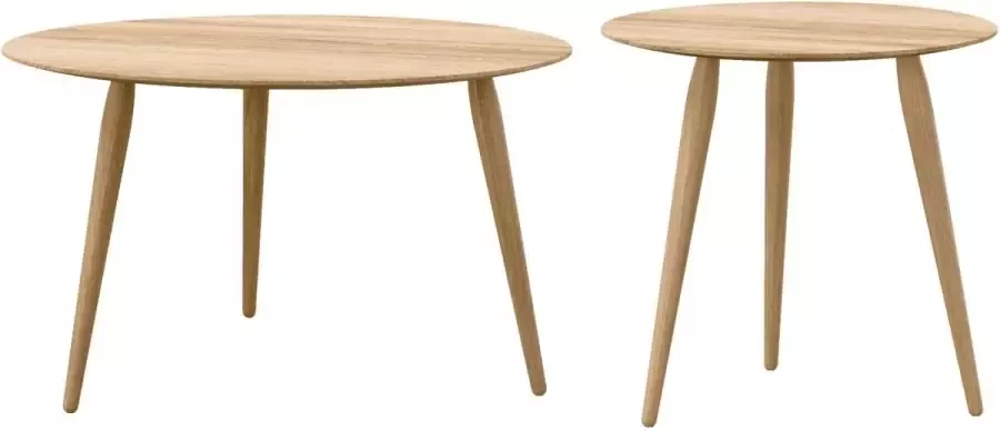 Bruunmunch Playround bijzettafels set van 2 eiken geolied