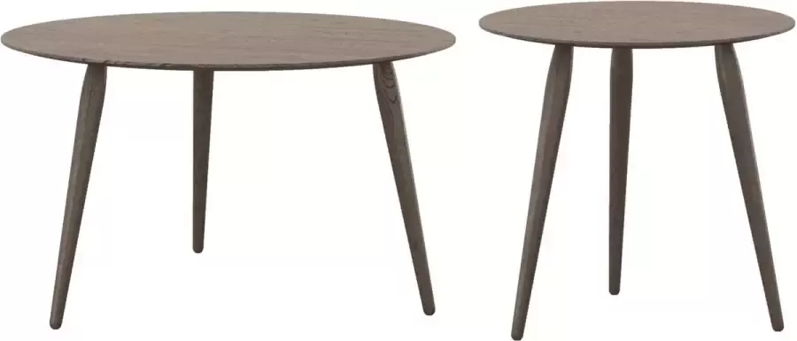 Bruunmunch Playround Bijzettafels set van 2 eiken gerookt