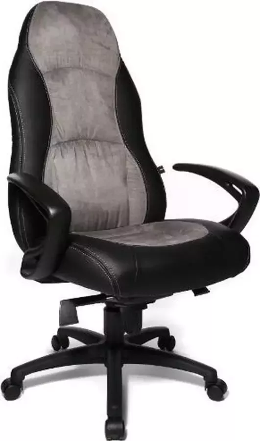 BS24 hjh office Speed Chair AL.F2 Bureaustoel Kunstleder Zwart grijs