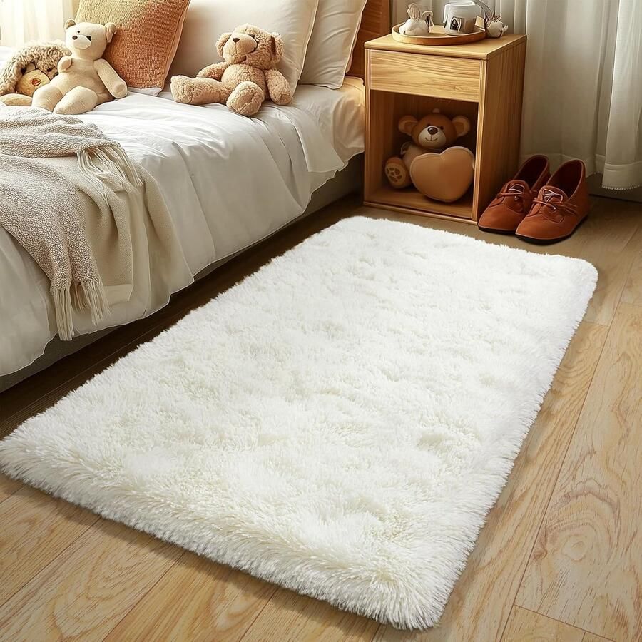 BSGIFT Ultrazacht pluizig tapijt luxe ervaring 1 stuk beige 80 x 150 cm