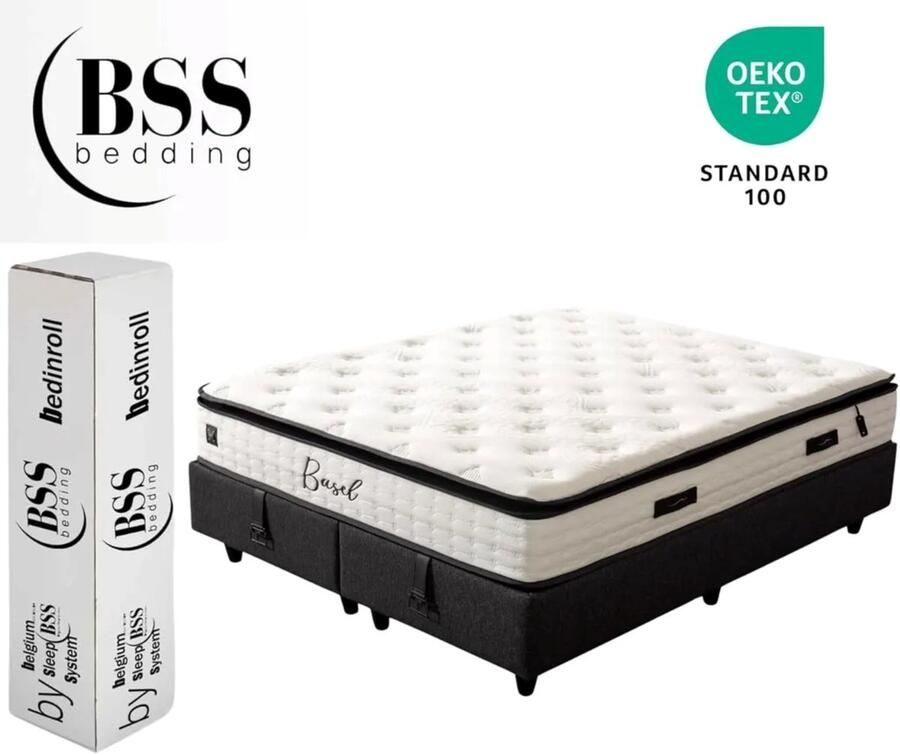 BSS Bedding Basel Matras 160x200 Matras 30 cm dik Orthopedisch Matras 7 Zones Gemiddeld Matras Hypoallergeen Ademend en met Geïntegreerde Topmatras - Foto 3