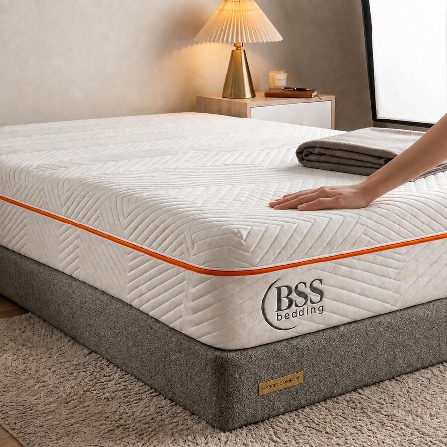 BSS Bedding Elite Matras 160x200 Anti Slip Matras 7-Zone Memory Foam Matras 22 cm Dikte Anti-Slip Onderzijde HR & Steun Foam Luxe Comfort - Foto 3
