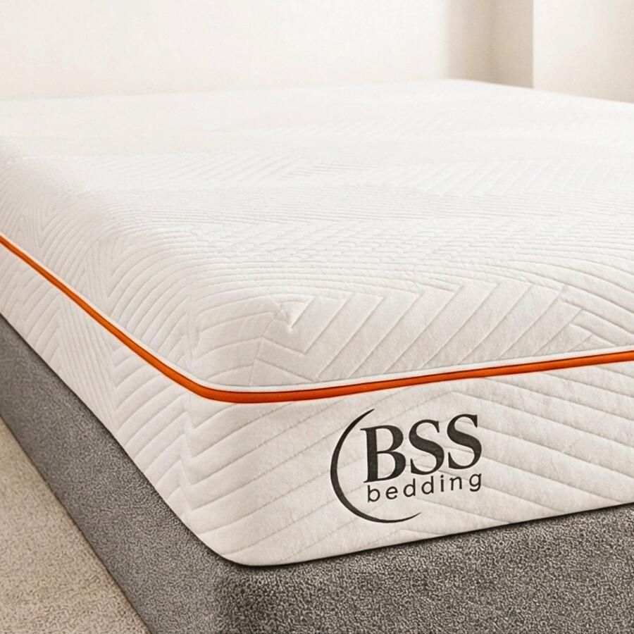 BSS Bedding Elite Matras 90x200 Anti Slip Matras 7-Zone Memory Foam Matras 22 cm Dikte Anti-Slip Onderzijde HR & Steun Foam Luxe Comfort - Foto 2