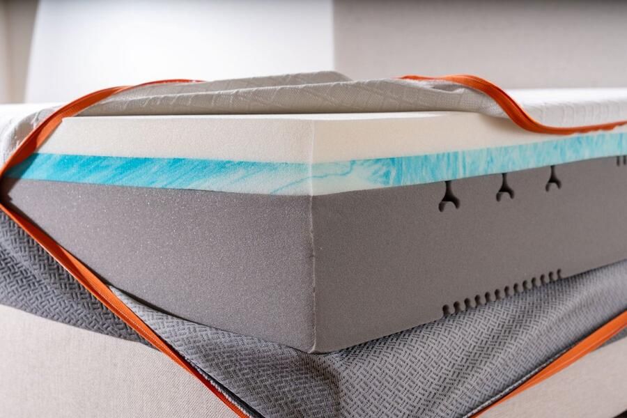 BSS Bedding Elite Matras 90x200 Anti Slip Matras 7-Zone Memory Foam Matras 22 cm Dikte Anti-Slip Onderzijde HR & Steun Foam Luxe Comfort