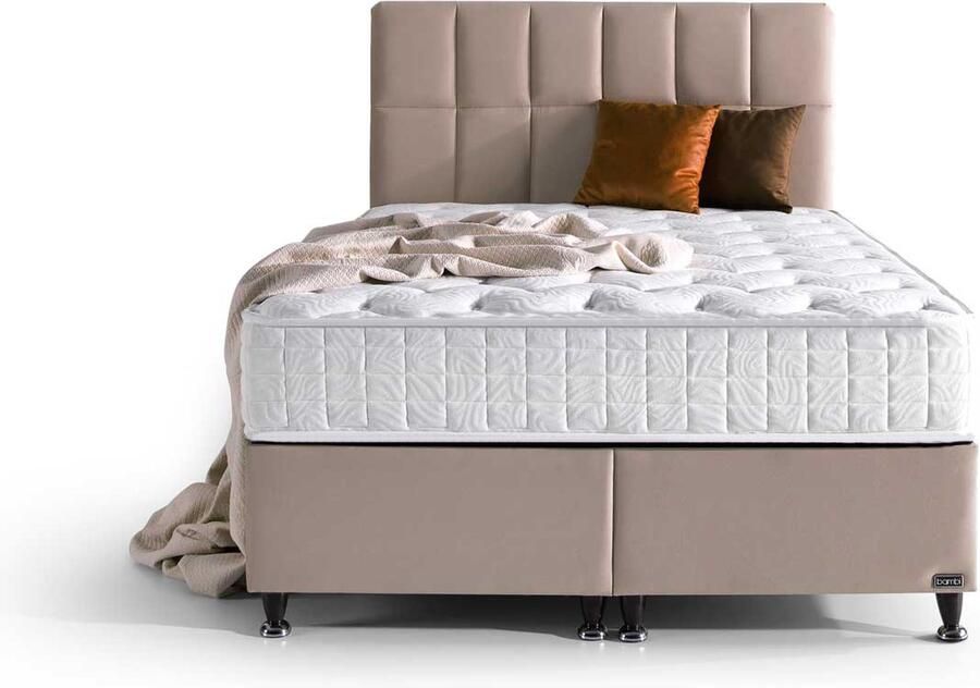 BSS Bedding Golden Prime Bed Boxspring Set 180 x 200 H4 H5 Complete Boxspring Slaapkamerbed 1 x Matras 2 x Bedbox 1 x Bedhoofdeinde