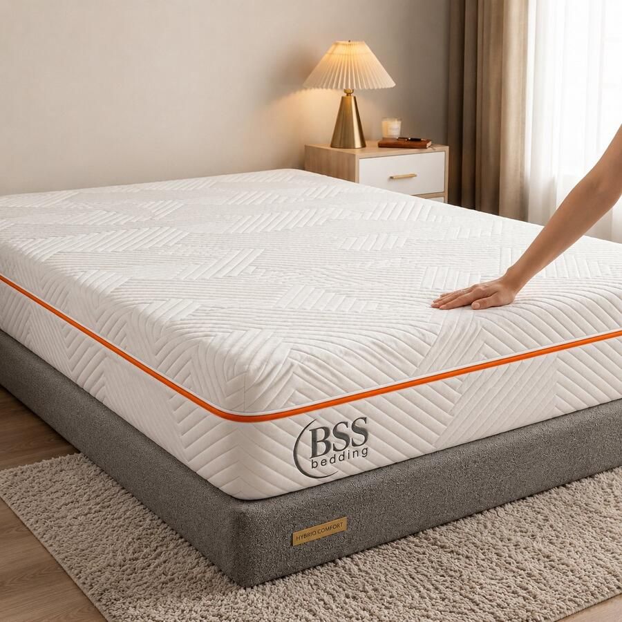 BSS Bedding Initial Matras 90x200 cm 18 cm Hoog Traagschuim Matras met Gel Memory Foam Enkelzone Ondersteuning Anti-Slip Bodem Rolmatras in Doos - Foto 2