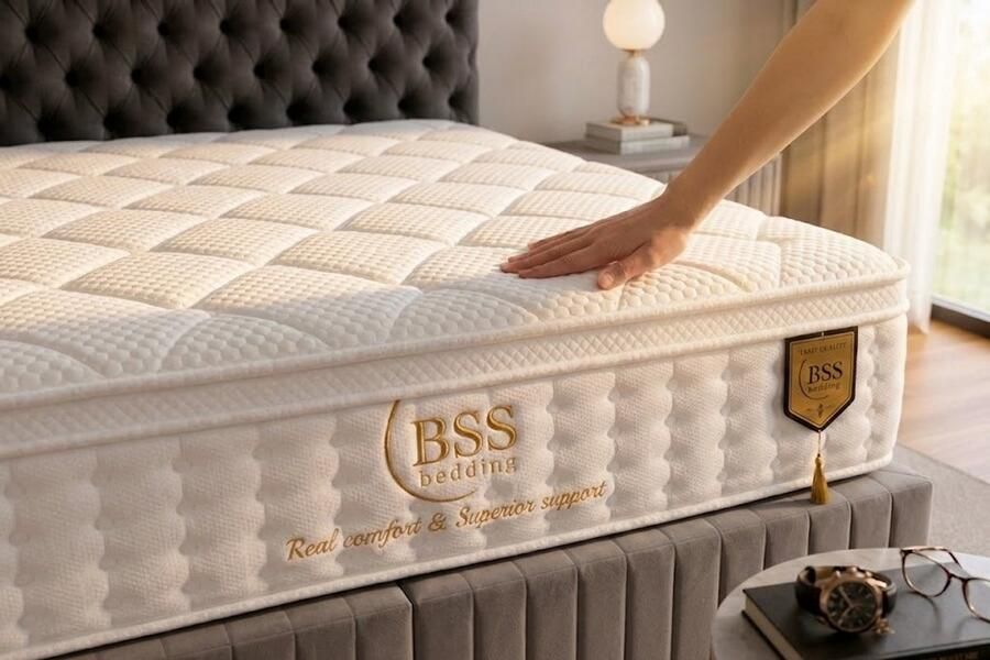 BSS Bedding Basel Matras 90x200 Matras 30 cm dik Orthopedisch Matras 7 Zones Gemiddeld Matras Hypoallergeen Ademend en met Geïntegreerde Topmatras - Foto 3