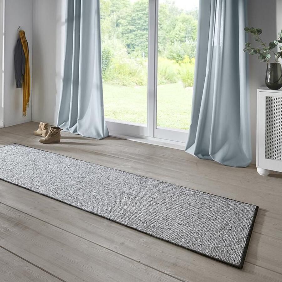 BT Carpet Effen loper Fineloop Comfort antraciet 80x150 cm