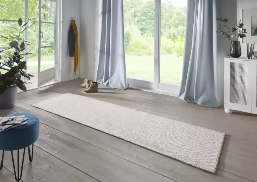 BT Carpet Effen loper Fineloop Comfort crème 80x350 cm