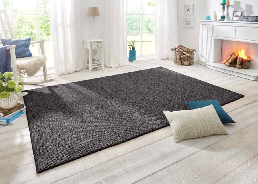 BT Carpet Vloerkleed Wol-optiek antraciet 200x300 cm