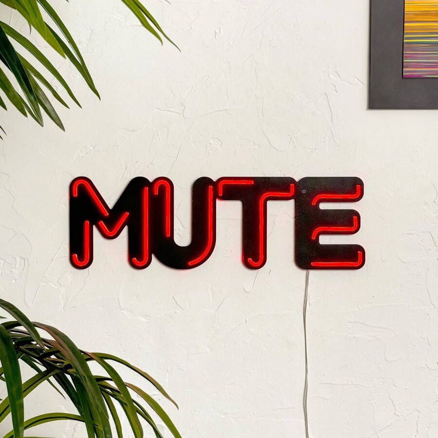 BT Home MUTE Neon sign neon verlichting neon lamp neon sign neon wandlamp neon verlichting voor muur Kamer decoratie aesthetic room decor aesthetic decoratie woon room decor room decoratie aesthetic