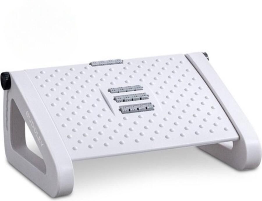 BUDDLEY Voetensteun Verstelbaar Wit Voetenbankje Bureau Ergonomisch Voetenbankjes Verstelbaar Voetsteun Kantoor Ergonomische Voetenbank Office - Foto 2