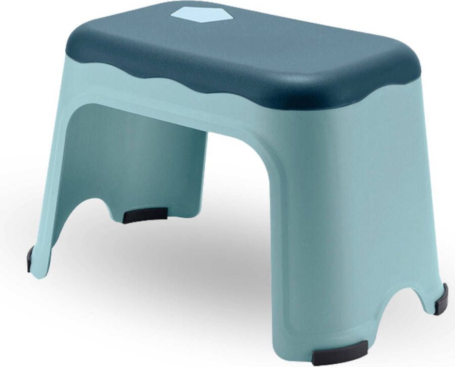 BUDDLEY Opstapje Blauw L Krukje Kinderen Krukje Opstapkrukje Keuken Krukje Badkamer Toilet Opstapje Kind Opstapjes Volwassenen Opstapje keuken Trapje