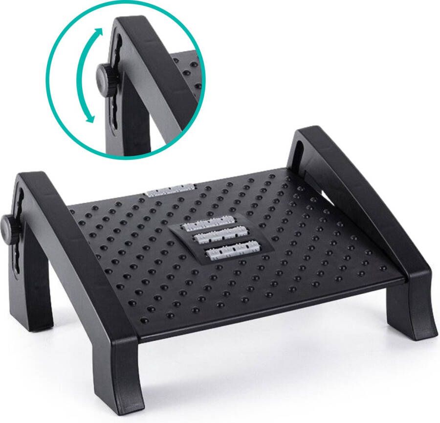 BUDDLEY Voetensteun Bureau Verstelbaar Voetensteun Bureau Ergonomisch Ergonomische Voetensteun Voetsteun Kantoor Bureau Voetensteun Voetenbankje Bureau Voetenbankjes Ergonomische Voetenbank Office In Hoogte Verstelbaar - Foto 3