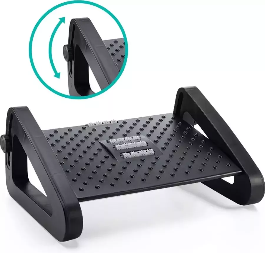 BUDDLEY Voetensteun Verstelbaar Luxe Voetenbankje Bureau Ergonomisch Voetenbankjes Verstelbaar Voetsteun Kantoor Ergonomische Voetenbank Office - Foto 2