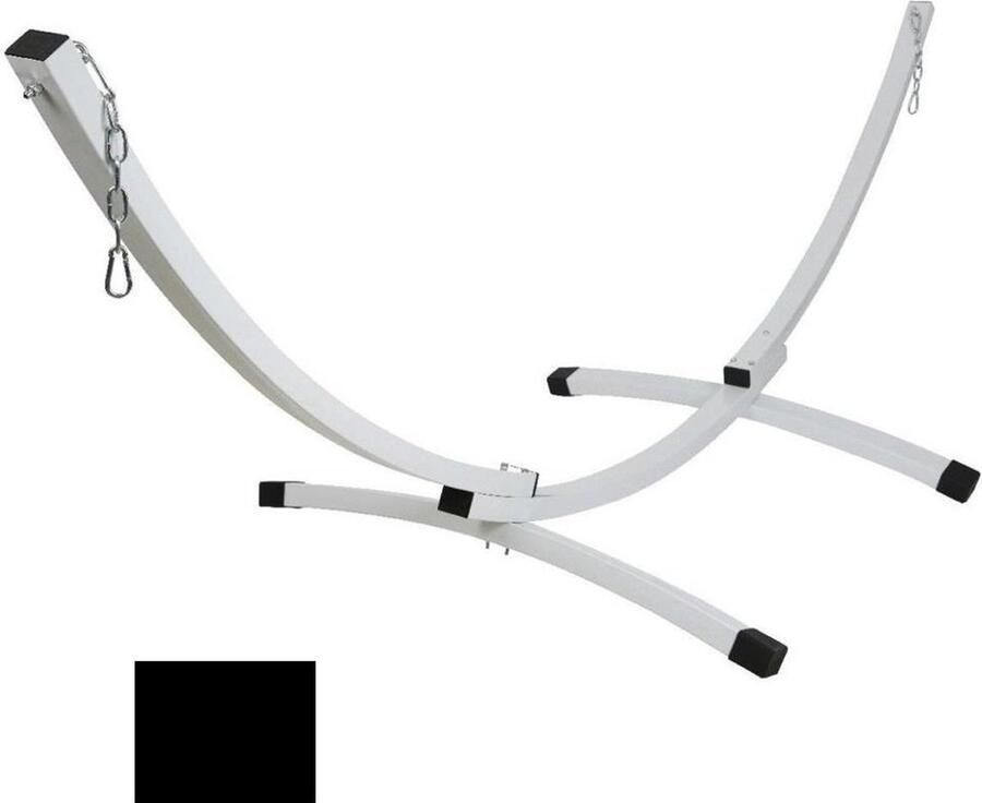 Budgetland Hangmat frame ijzer buiten 340 cm wit zwart